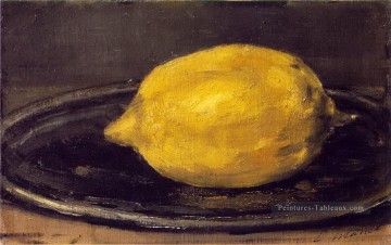 Nature morte impressionnisme œuvres - Le citron Édouard Manet Nature morte impressionnisme